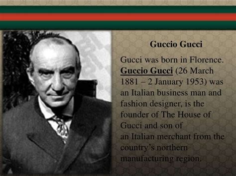 gucci founded in|who founded Gucci clothing.